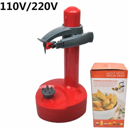 220V 110V Automatic Electric Apple Potato Peeler with 3 Blades Fruit Pear Paring Machine Kitchen Corer Cutter For Vegetable Home