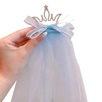 Princess Crown Hairpin Children's Cute Korean Hair Accessories Girl Diamond Hair Clips Photo Headdress For Kids