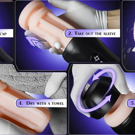 Male Masturbator Penis Pump Adult Sex Toys for 18 Men with 4 Sucking 9 Vibration Modes LED Display Pocket Pussy Realistic Vagina