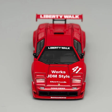 MINIGT 1:64 Lamborghini Countach LB-WORKS Red MGT Alloy Car Model 1100