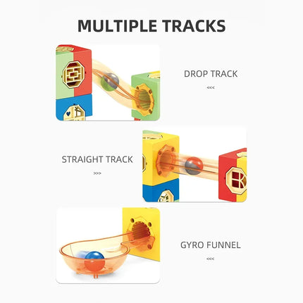 Building Block Set Marble Run Ball Bearing Toy for Children 3+ DIY Assembly Educational Construction Bricks Creative Puzzle Game