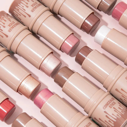 Makeup Face Contouring Bronzer Stick Highlighter 2 in 1 Matte Glitter Brightening Silkworm Blusher Rouge Cream Concealer Pen