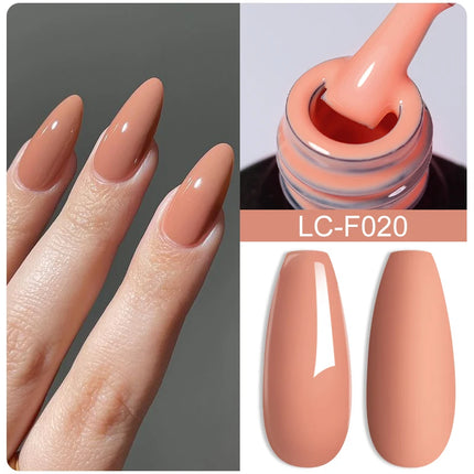 LILYCUTE 7ML Pink Glitter Nail Gel Polish Nude Natural Long Lasting Manicure Soak Off UV LED Nail Art Base Top Coat Gel Varnish