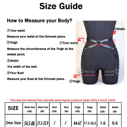 Leg Harness Bandage Sexy Thigh Garter Women Gothic Fetish PU Leather Garter Belt Bdsm Clothing Accessory