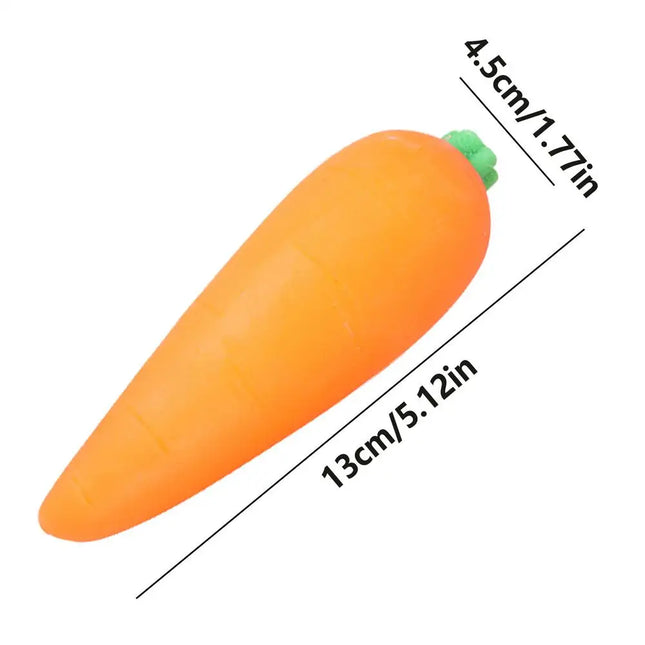 5.1 Inch Carrot Shaped Squeeze Sensory Toy Novelty Stress Relief Toy for Kids Home School Classroom Dorm Travel Party Favors