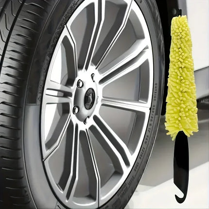 1/2pcs Sponge Brush Motorcycle Wheel Rims Washer Car Hubcaps Wash Auto Cleaning Tool With Handle Bicycle Dirt Pit Tool