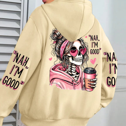 Expensive Talks Back Funny Printing Womens Hoodie Loose Multicolor Pullovers Fleece Autumn Sportswear Casual Pocket Hoody
