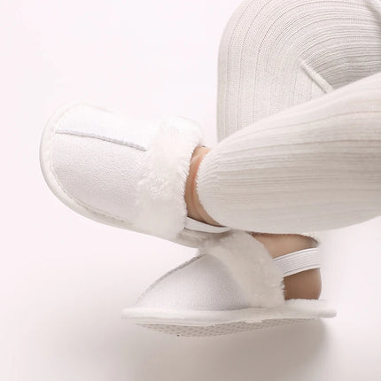 Newborn to 18 Months Children's Woolen Cotton Slippers Soft Soled Warm Baby Casual Shoes Cozy Footwear for Infants
