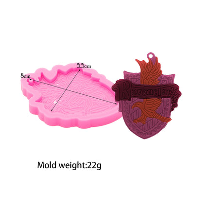 1pc Resin Magic Series Epoxy Keychain Silicone Molds Casting, DIY Fondant Cake Chocolate Mould