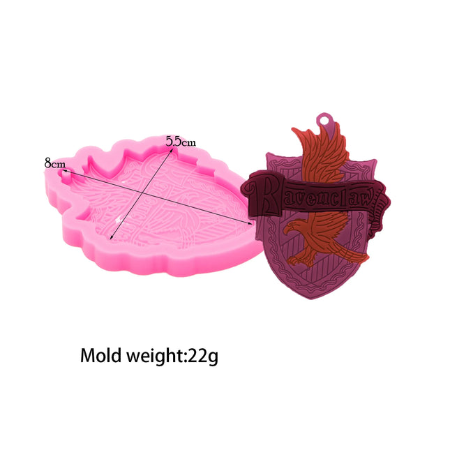1pc Resin Magic Series Epoxy Keychain Silicone Molds Casting, DIY Fondant Cake Chocolate Mould