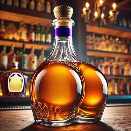 Whiskey Glass Decanter Novelty Statue - Home Decorations Wine Container for Alcohol - Liquor Bottle Wine Bottle