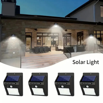1/4pcs Solar Wall Light Outdoor Motion Sensor Night Light 20LEDs IP65 Waterproof For Garden Doorway Outdoor Lighting Street Lamp