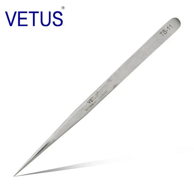 VETUS Tweezers Original TS Series Stainless Steel  Anti Static Tweezers Watch Cell Phone Repair Tool with Security Label