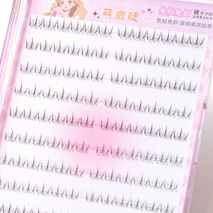 No Glue Need Bottom Eyelashes Comic Lower Lash Extension Clusters Natural Self Adhesive False Eyelashes Reusable Eye Makeup Tool