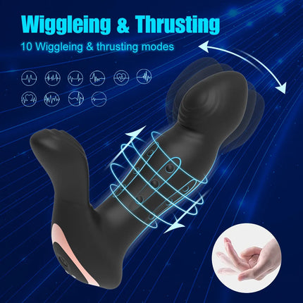 Remote Control Thrusting Vibrating Anal Expansion Prostate Massager Wiggling Anal Vibrator Butt Plug Adult Sex Toy for Men