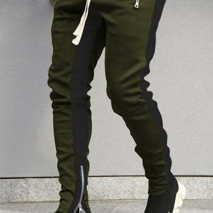 2022 new Sweatpants Streetwear Trousers Men's Pants Stripes Drawstring Zipper Pockets Cargo Pants Men's Overalls Running pants