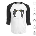 M-3-4baseball-Black / S