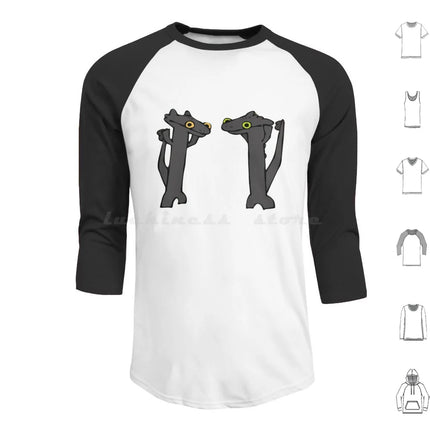 Toothless Dancing Meme Hoodie Cotton Long Sleeve Dragon Toothless Dancing Meme Cute Funny Toothless Dancing Viral Cartoon