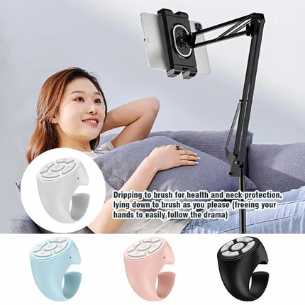 Wireless Finger Scroller with Ring Design, Fingertip Remote Control for Mobile Phones, Photo Clicker Function, Solves One-Handed