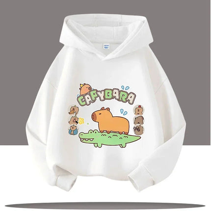 New autumn and winter warm children's hoodie pullover for boys and girls, casual cute cartoon children's hoodie