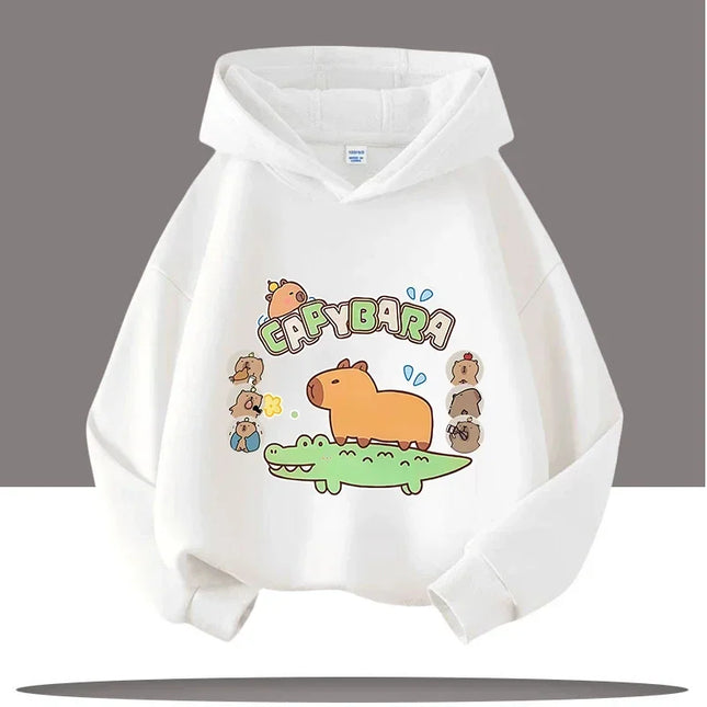 New autumn and winter warm children's hoodie pullover for boys and girls, casual cute cartoon children's hoodie