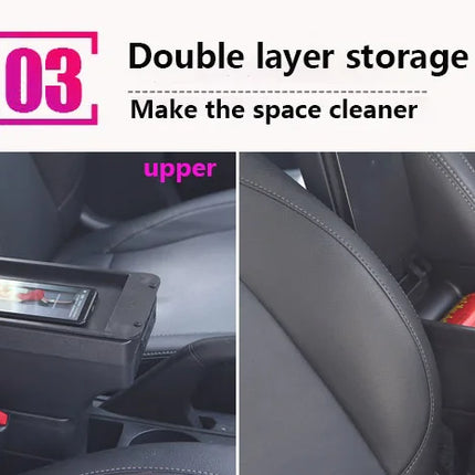 For Volkswagen POLO Armrest new For VW POLO Mk5 6R Vento Car Armrest box Interior Parts Storage Box Car Accessories 2012-2018USB