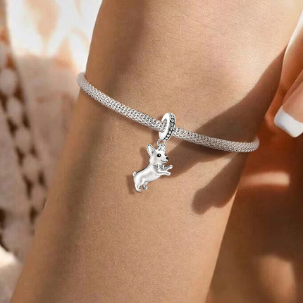 925 Sterling Silver Hedgehog Dinosaur Animal Series Spot Dog Charms Beads Fit Original Pan Bracelet High Quality DIY Jewelry