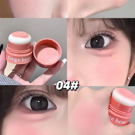 Gege Bear Puffy blush, naturally looking young, Korean style brightening and energetic, natural makeup application