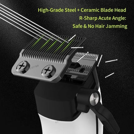 Kemei KM1593/1595 Is Equipped with An External Brushless Hair Clipper for Men's Professional Hair Clippers That Are Rechargeable
