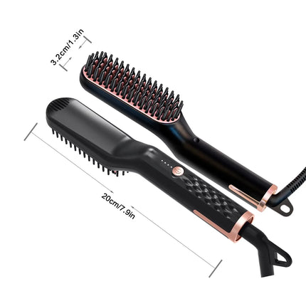 Ceramic Man Beard Hair Straightener Fast Heating Brush Multifunctional Hair Curler Styler Straightening Hot Comb  Styling Tools