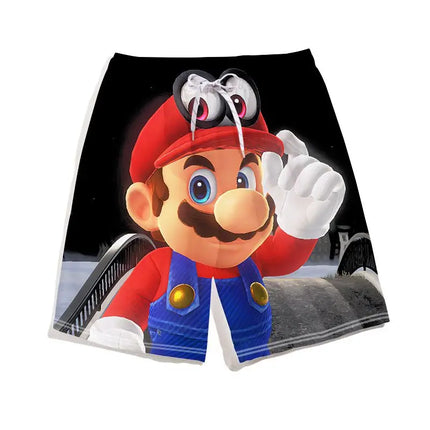Summer Mario Shorts, Men's Beach Pants, Casual Pants, Luigi Kuba Thin Style with Everything Around The Summer Style