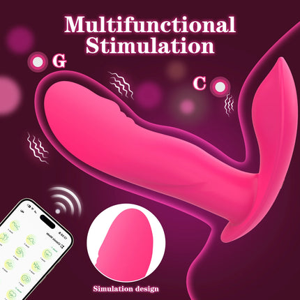 APP Control Wearable Dildo Vibrator for Women Clitoris Stimulator G-Spot Massager Female Anal Butt Plug Vibrating Adult Sex Toys