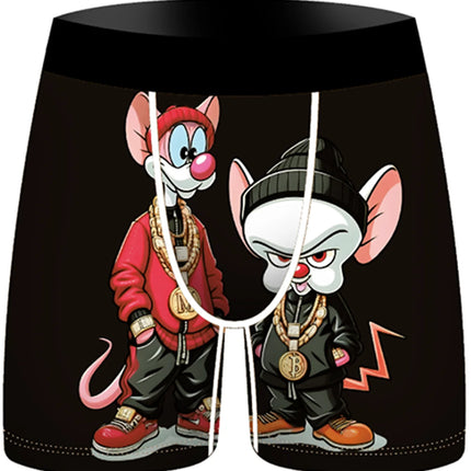 3Pcs Men Underwear Boxers Breathable Mens Boxershorts Men's Panties Underpants Cartoon Print Man Boxers Briefs Trunks