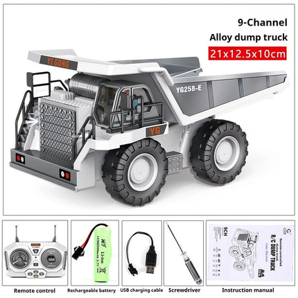 4WD Remote Control Excavator Toy 2.4GHz RC Construction Vehicle Dump Truck Bulldozer Crawler Engineering Car Best for Kids Gifts