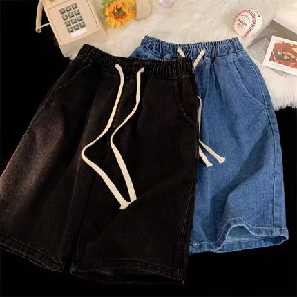 2026 New Men's Denim Shorts Summer Thin Lightweight Casual Street Straight Loose Work Outdoor Fashion Urban Workwear Shorts