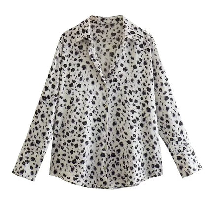 Classic Silk Satin Feel Shirt New Spring Collection Long Sleeve Polyester Fabric Women's Premium Fashion Regular Length