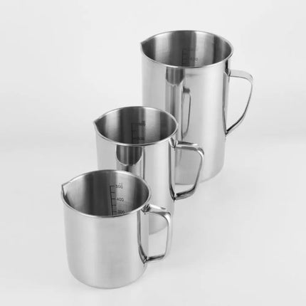 New Stainless Steel Laboratory Beaker Graduated 500ml Measuring Cups 1000ml Espresso Mugs Baking kitchen gadgets measuring cups and spoons