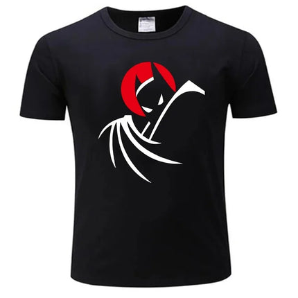 Bat Animated Series T-Shirt Anime Clothes Men Clothes Man T-shirt Cotton Crew Neck Tshirt Short Sleeve Top Fashion Street Style