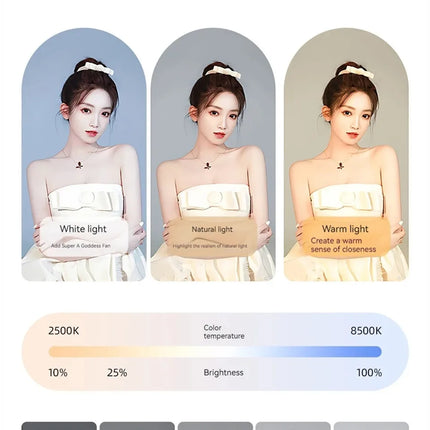 2026 new handheld portable photography lighting with phone clip for desktop fill light for TikTok live selfie
