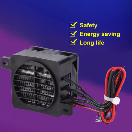 100W 12V Energy Saving PTC Car Fan Air Heater Surface Insulation Heat Up Quickly Constant Temperature Heating Element Heaters