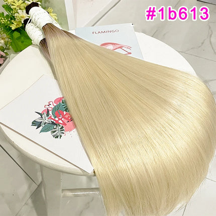 No Weft Straight Bulk Braiding Hair 100% Brazilian Virgin Remy Human Hair Extensions 50g 100g Blonde 1B Color Natural Hairpiece
