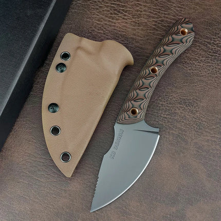 Portable Wilderness Adventure Climbing Knife Durable 8Cr13MoV Blade Outdoor Camping Straight Knife Hiking Fishing EDC Knife Gift