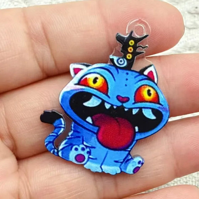 10PCS Cartoon Anime Characters Acrylic Charms Pendant For Jewelry Making DIY Keychain Earrings Accessories