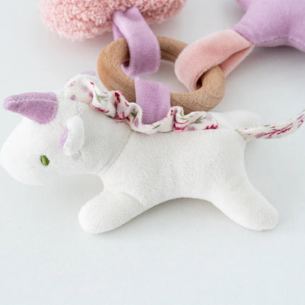 Cartoon Baby Rattle Toys Mobiles Hanging Bell Crib Stroller Toy for Boys Girls Newborn Gifts Infant Plush Rattle Squeaky Toys