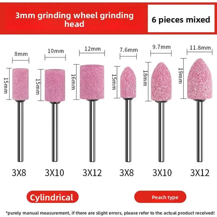 Small grinding wheel grinding head Blue corundum 3mm metal rust removal polishing electric grinding head