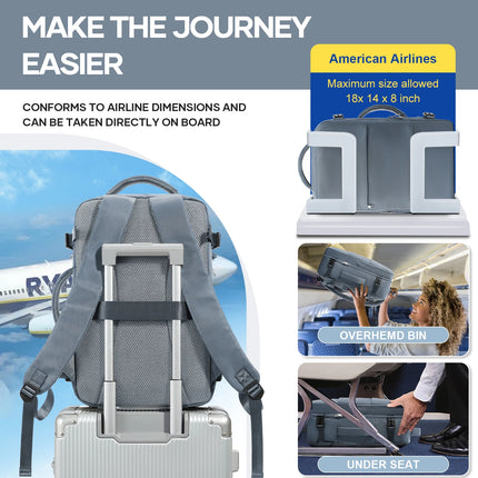 Ryanair 40x30x20 Travel Backpack Cabin Airplane Easyjet 45x36x20 Suitcases Waterproof Backpack Laptop Packbag Cabin Luggage Bag