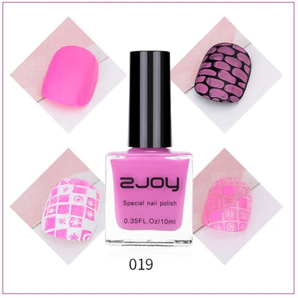 10g(Bottle) Tranfer Stamping Nail Polish-Stamping Plates Polish Stamping Gel Milti Color Painting Oil Lacquer Varnish 0.35FL.OZ