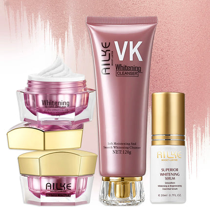 AILKE Lightening Facial Cream, Brightening, Reduce Spots, For Black and Dark Skin, Whitening Face Care Set for All Skin Types