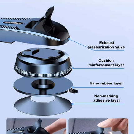 SEAMETAL Sucker Car Phone Holder Mount Stand Suction Cup Smartphone Mobile Cell Support in Car Bracket for iPhone Xiaomi Huawei