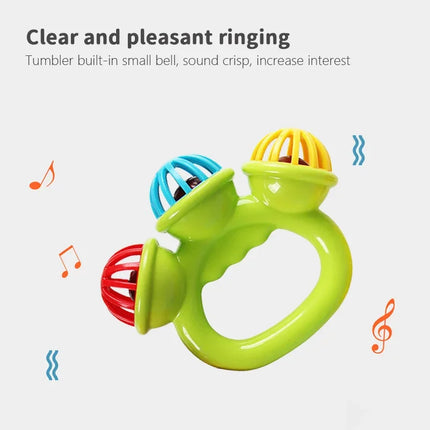 1/4PCS Newborn Hand Rattle Ball Baby Toys Grasping Hand Bell Sensory Toys Kids Safety Materials Toys for Baby Children